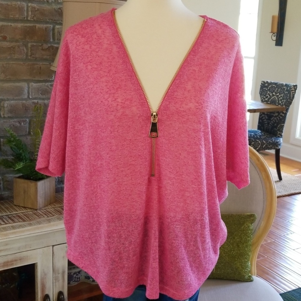 Andrea Jovine Pink zipper tunic